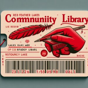 Representative graphic of a Red Feather Lakes library card.