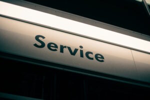 Service door sign