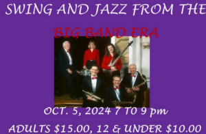 Saturday, October 05 7:00 PM Crystal Swing Jazz Band Concert 2044 Red Feather Lakes Road, Livermore, CO