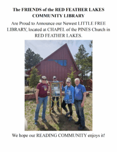 New Friends of the Library 'Little Free Library' at Chapel in the Pines