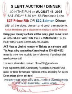 Annual Silent Auction / Dinner on August 16th at 5:30 Pm at 58 Firehouse Lane - GREAT FOOD, FUN, AUCTION ITEMS and Camaraderie!