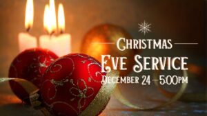 Flyer for the Christmas Eve Candlelight Service at Chapel in the Pines